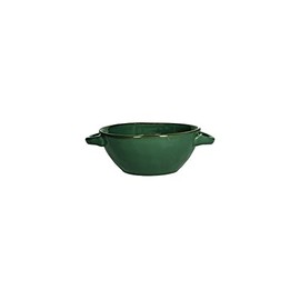 ROSE & TULIPANI MILANO Roses & Tulips-Set of 4 Soup Bowls with Handles Forest Green