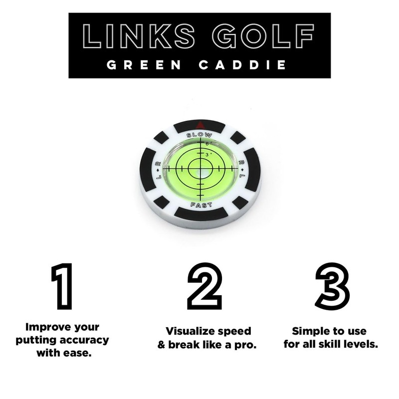 Links Golf Green Caddie - Golf Ball Marker with High
