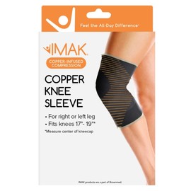 IMAK Brownmed Copper Infused Compression Knee Sleeve - Large