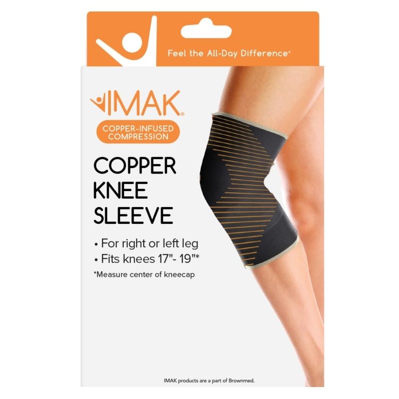 IMAK Brownmed Copper Infused Compression Knee Sleeve - Large