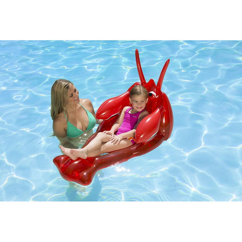 Poolmaster Lobster Lounge Ride-On , Red 47 Long x 24
