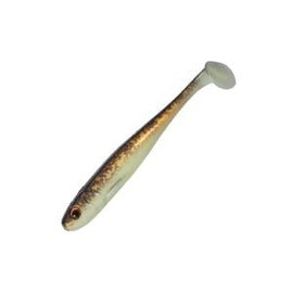 Major Craft STB-SLIM 4L Shad Tail Worm, Stabili Shad, Slim, Live Bait Color, 4 Inches, Live Loach, Glow #25 LIVE DOJOH (GLOW)