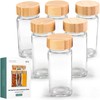 EDELHAUS Square Spice Jars with Pepper Mill (2 x 120