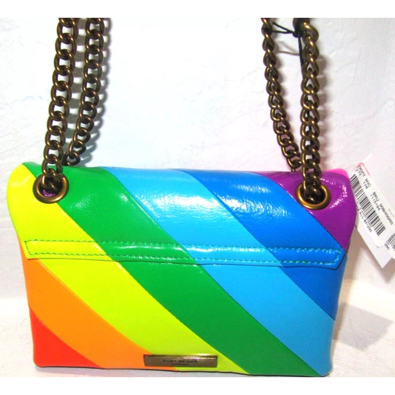 Kurt Geiger London Striped Kensington Mini Crossbody Bag Multicolored NWT