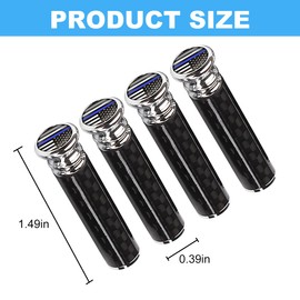 KHGUZ 4PCS American Flag Car Door Lock Knobs, Carbon Fiber Metal Vehicle Door Lock Pin Covers, Auto Door Bolt Pull Pin Decor Modification Accessories Universal for SUV, Truck, RV (Blue/Flag)