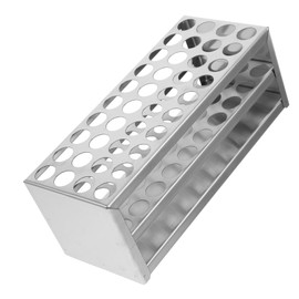 CIYODO 40holes Stainless Steel Test Tube Rack Sample Tube Holder Reusable Lab Stand for Chemistry Experiments