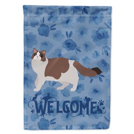 Caroline's Treasures CK4960GF Ragdoll #3 Cat Welcome Garden Flag, Blue Mailbox Flag Decorative Yard Flag Banner Outside Patio Artwork Yard Flower Beds, Garden Size, Multicolor