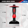 Rizom 8-Inch Rock Chisel, Ston Chisel with Hand Protection, Heavy