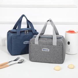 XINGNIAO Square Insulated Lunch Bag with Large Capacity, Thermal Insulation, Oxford Fabric, Hand Carry, Portable Bento Box Bag, and Thermal Lunch Bag