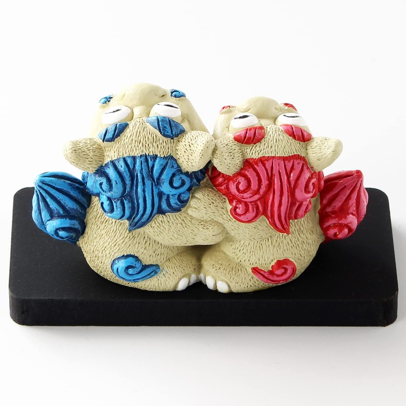 Fukufuku Hugshisa Protection Evil Protection Good Luck Figurine Okinawa Souvenir