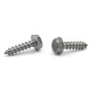#10 x 2" Type A Sheet Metal Screws/Unslotted/Hex Washer Head/Steel/Zinc / 1,000 Pc. Carton