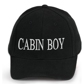 4sold Ancient Mariner, Captain Cabin Boy Crew First Mate Yachting Baseball Cap Inscription Lettering Black White (Cabin BOY)