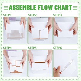 zzhxkjhky 20 Pack Raffle Boxes Ballot Box Suggestion Box with Slot, 6 x 6 x 6 Inch Cardboard Raffle Boxes with Slot for Ticket and Removable Header for Collecting Business Card Voting Contest