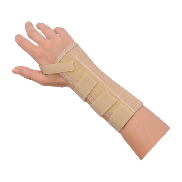 Rolyan - 75937 AlignRite Wrist Support Without Strap, Short Length, Left, Medium, Comfortable Stabilization & Support Brace, Ergonomic Thumb Opening for Full Finger Range of Motion, Breathable & Comfy