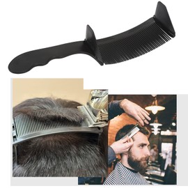 Curved Barber Clipper Comb Flat Top S Shape Professional Hairdressing Tool Haircut Comb (Black)
