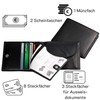 Hans Kniebes Men's Leather Wallet, Flat Wallet in Landscape Format