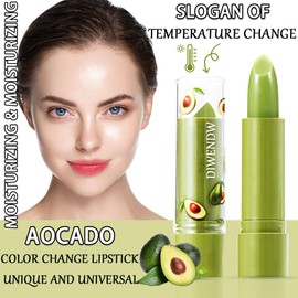 4 Pcs Avocado Color Changing Lipstick for Women,PH Mood Magic Lipstick Makeup Gift Set,Waterproof Lip Moisturizer Pigmented Long Lasting Tinted Color Change Labiales Lip Gloss Balm Stain