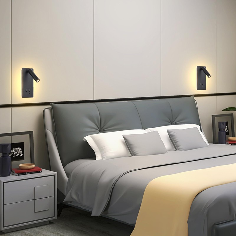 MOLUOLA LED Wall Lamp Wall Mounted Reading Lights Set of