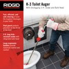 RIDGID 59787 Model K-3 Toilet Auger with Unclogging 3-Foot Snake