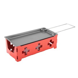 Cheese Raclette Set, Cheese Raclette Oven Set, Non-Stick Cheese Raclette, Portable Foldable Non-Stick Cheese Roaster, Baking Tray, Candlelight Cheese Melting Pan with Handle Spatula