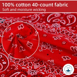 EVERY-VILLE Where EVERYone is Welcome 50 Pack Bulk Black Bandanas for Men Women - 100% Soft Cotton, 22x22in, Paisley - Large Western Cowboy Scarf for Head