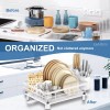 AIDERLY Large Dish Drying Rack Kitchen Shelf w/ Drainage Knife