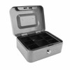 Small Locking Cash Box Portable Double Layers Safe Metal Money