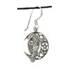Raven in the Moon Earrings 925 Sterling Silver or 22,