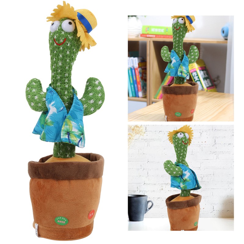 Cactus Plush Toy Multifunction Electronic Cacti Plaything Singing and Dancing