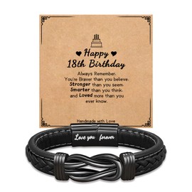 GBTBYS 18 Year Old Boy Gift Ideas, Birthday Gift for 18 Year Old Boy, 18th Birthday Bracelet for Boys, Cool Gifts for 18th Teenage Teen Boys Son Nephew Birthday Gifts