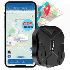 GPS Tracker, 5000mAh GPS Ortung für Fahrzeuge Wasserdicht Echtzeit Auto GPS Locator Starke Magnet Ortungsgerät für Motorrad LKW Diebstahlwarnanlage TK905