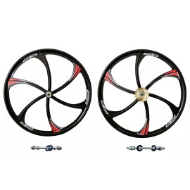 DONSP1986 6 Spokes Mag Wheel Set 100mm x135mm & 22T Flywheel - 26'' Beach Cruiser MTB Bike