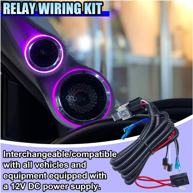 Greluma Kit cablaggio relè clacson, 12V 80A 4 pin clacson