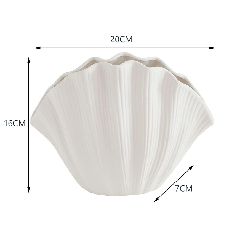 Shell Ceramic Vase Dried Flowers Handmade Vases for Home Decoration