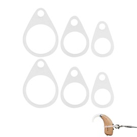 DeaHea 6 Pack Hearing Aid Clip Loops Rubber Holster O-Ring Retention Tails Holder Retainer for Hearing Aid Clips Lanyard Anti-Lost RIC BTE Jewelry Earrings Charms DIY Cochlear Implant Retention Chains