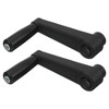 uxcell 2Pcs 10x105mm (Dia x L) Revolving Handwheel Machine Handle,