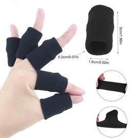 Pack of 10 Finger Bandages Finger Protection Finger Cots Trigger Finger Splint Protection Finger Bandage Support Elastic Finger Bandages Elastic Cotton Finger Bandage
