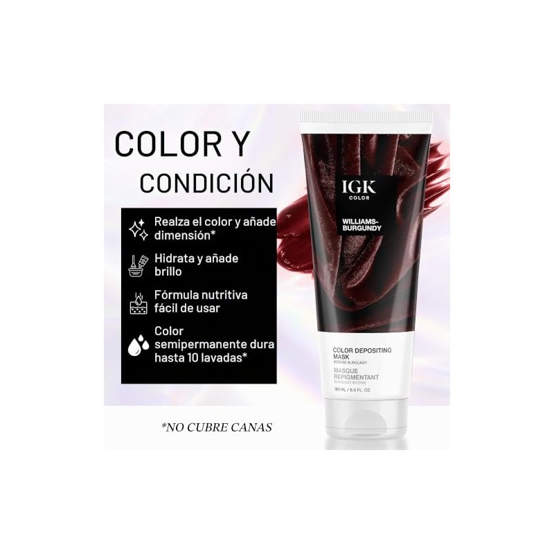 IGK Máscara Depositadora de Color - Williams Burgundy