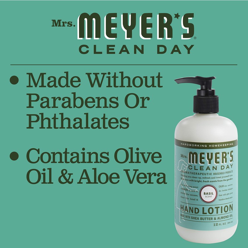 MRS. MEYER'S CLEAN DAY Hand Lotion for Dry Hands, Non-Greasy