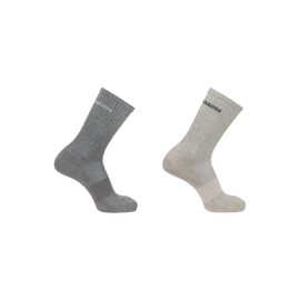 Salomon EVA CREW 2-Pack Socks, Set of 2 Pairs, Light Grey. / HEATHER MEDIUM