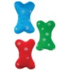 Dog Toys Snowflake Pattern Blizzard Bones Seasonal Plush Holiday Bright