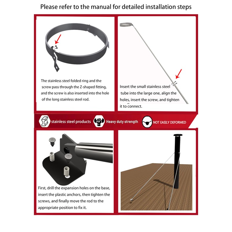 Extended Chimney Roof Bracket Stainless Steel Chimney Stove Pipe Bracket