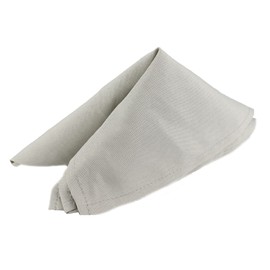 WedDecor 20 Inch Grey Cotton Polyester Table Napkin for Home, Hotel, Dinning, Wedding, Banquet, Party, Events, Hemmed Edges Lightweight & Machine Washable, 10pcs