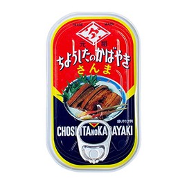 Tahara Canned Sanma Kabayaki (Choshi Brand) EO Cans, 3.5 oz (100 g) x 6 Packs
