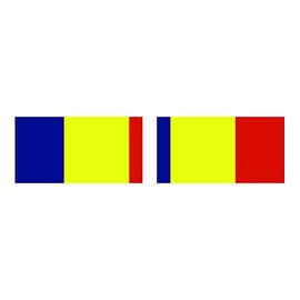 CAR Combat Action Service Ribbon - Color Sticker - Decal - Die Cut - Size: 1.25" x 0.31"