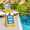 Open Swim Only Folding Floor Sign, 10x16 Inches, with A