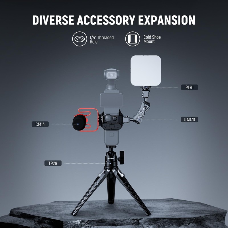 Neewer Pocket 3 Cage, Aluminum Alloy Gimbal Camera Video Recording