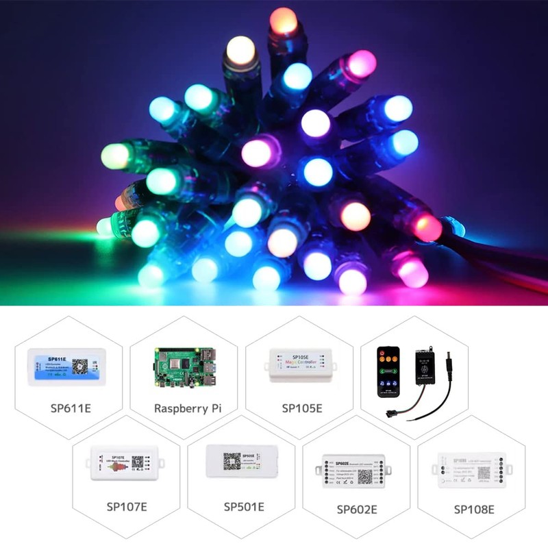 ruimeimei 50PCS DC12V 12MM WS2811 RGB Full Color Pixels Digital