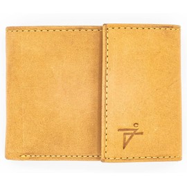 Juzar Tapal Collection RFID Safe Bifold Wallet for Men Flip Up Thumb Id with Key Wallet Genuine Leather 9Holder Credit Card Slots 2 Bill Slots (Khaki J225)