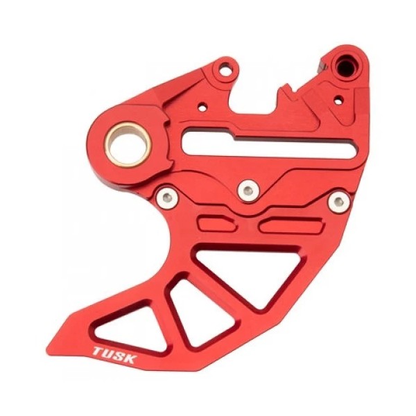 Tusk Rear Brake Caliper Support w/ Brake Disc Guard Red